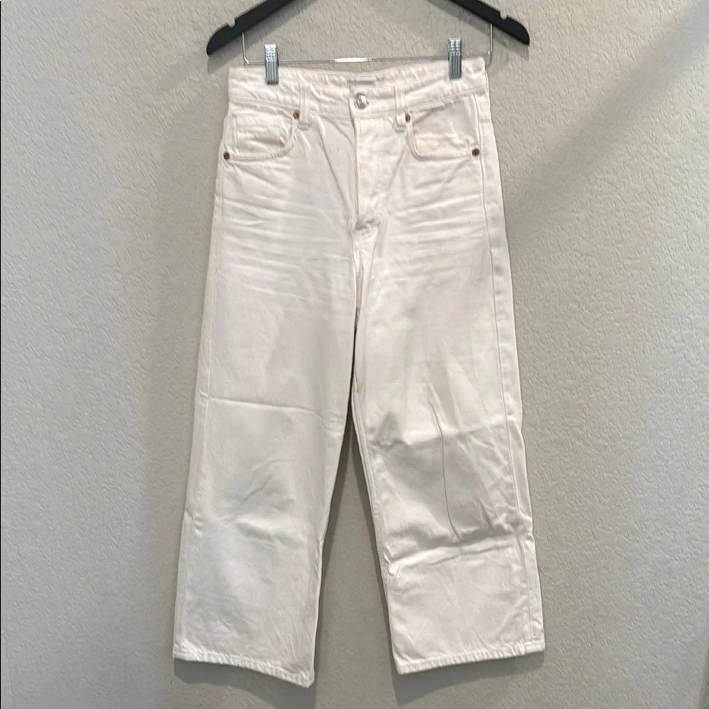 Zara White Wide-Leg Jeans size 4 - Picture 3 of 14